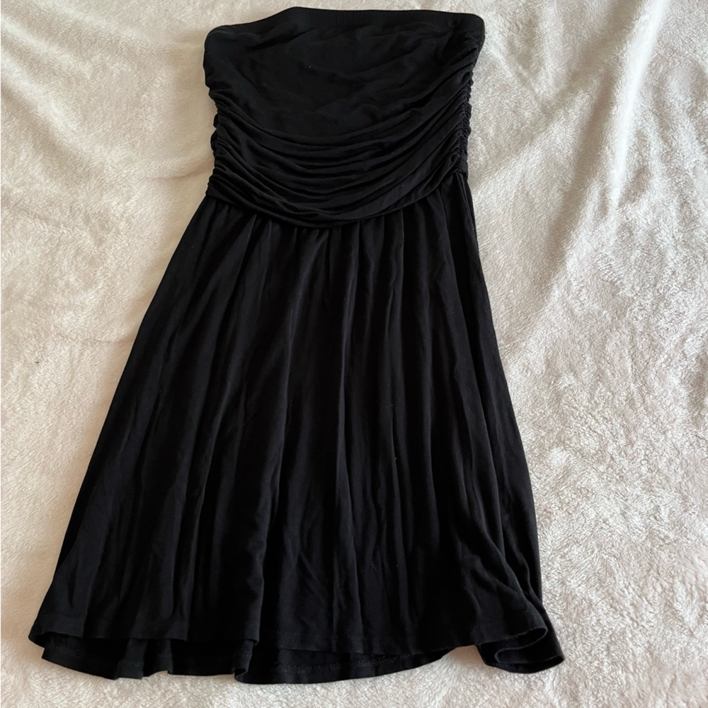 Black SO Kohls Strapless Casual Flowy Mini Dress